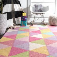 Nuloom Bianca Triangles Nbi2006D Pink Area Rug